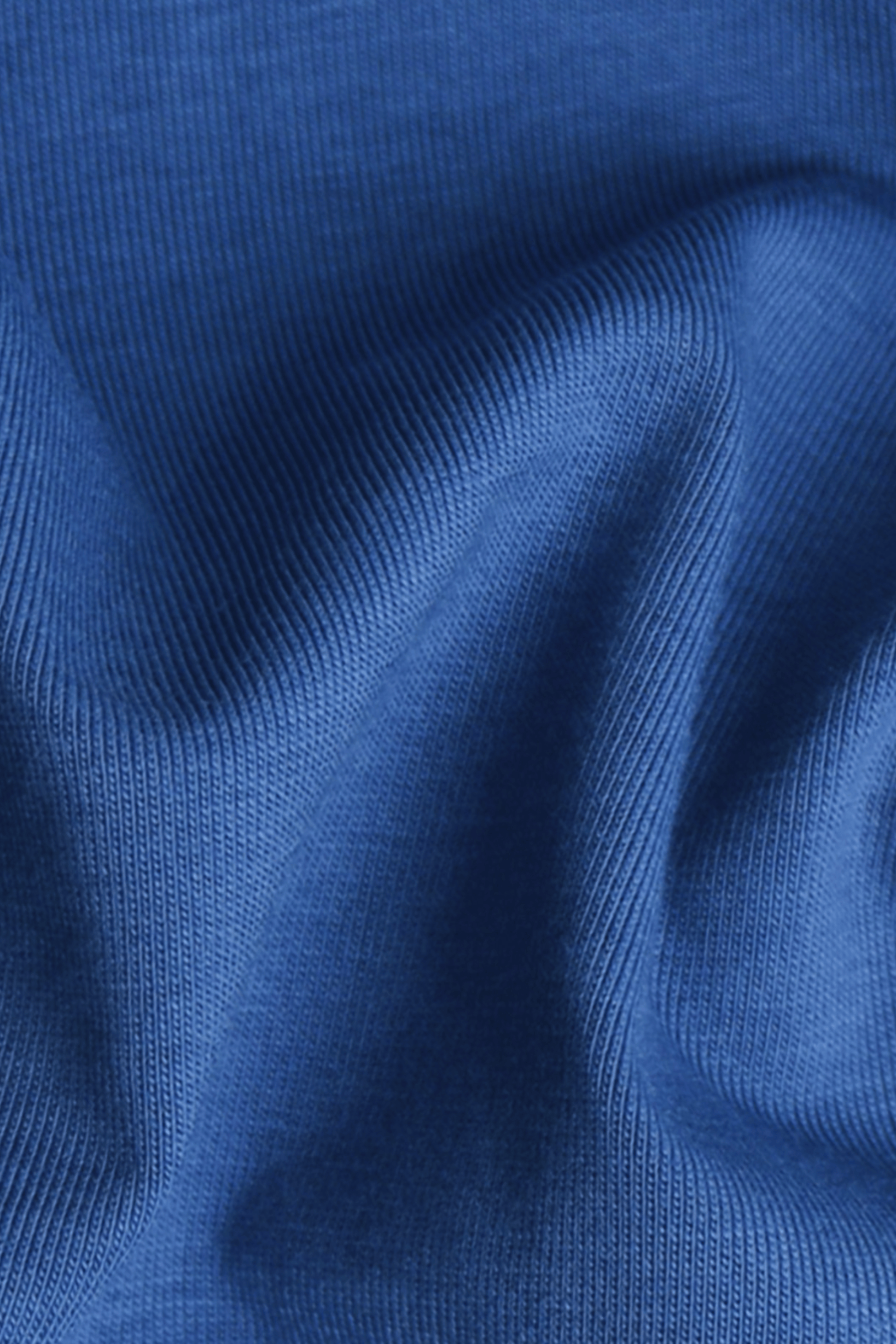 Close-up of blue fabric texture. The Pressing Men's Underwear Boxer Brief TACTO Blue Fabric Detail Organic Cotton-Modal, No Polyester— TACTO Collective