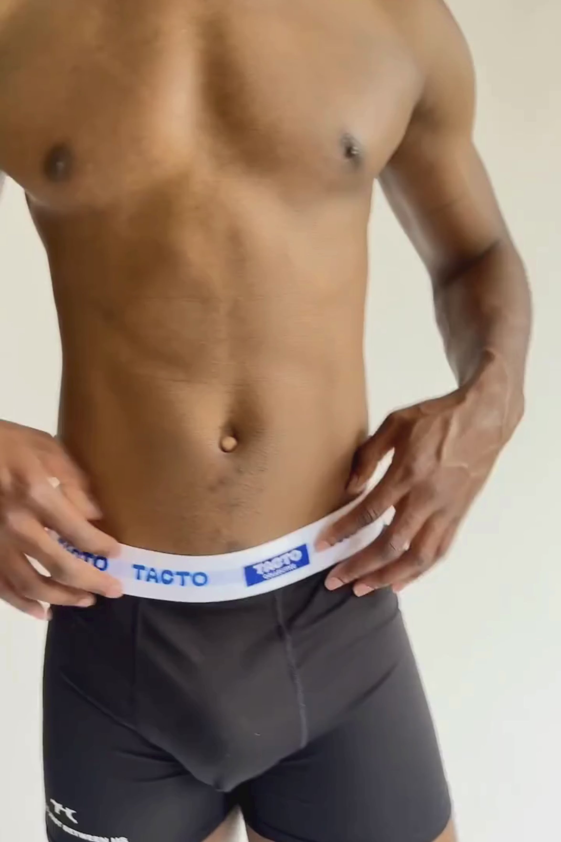 Video of person/model moving around showing the piece of boxer brief and how it fits